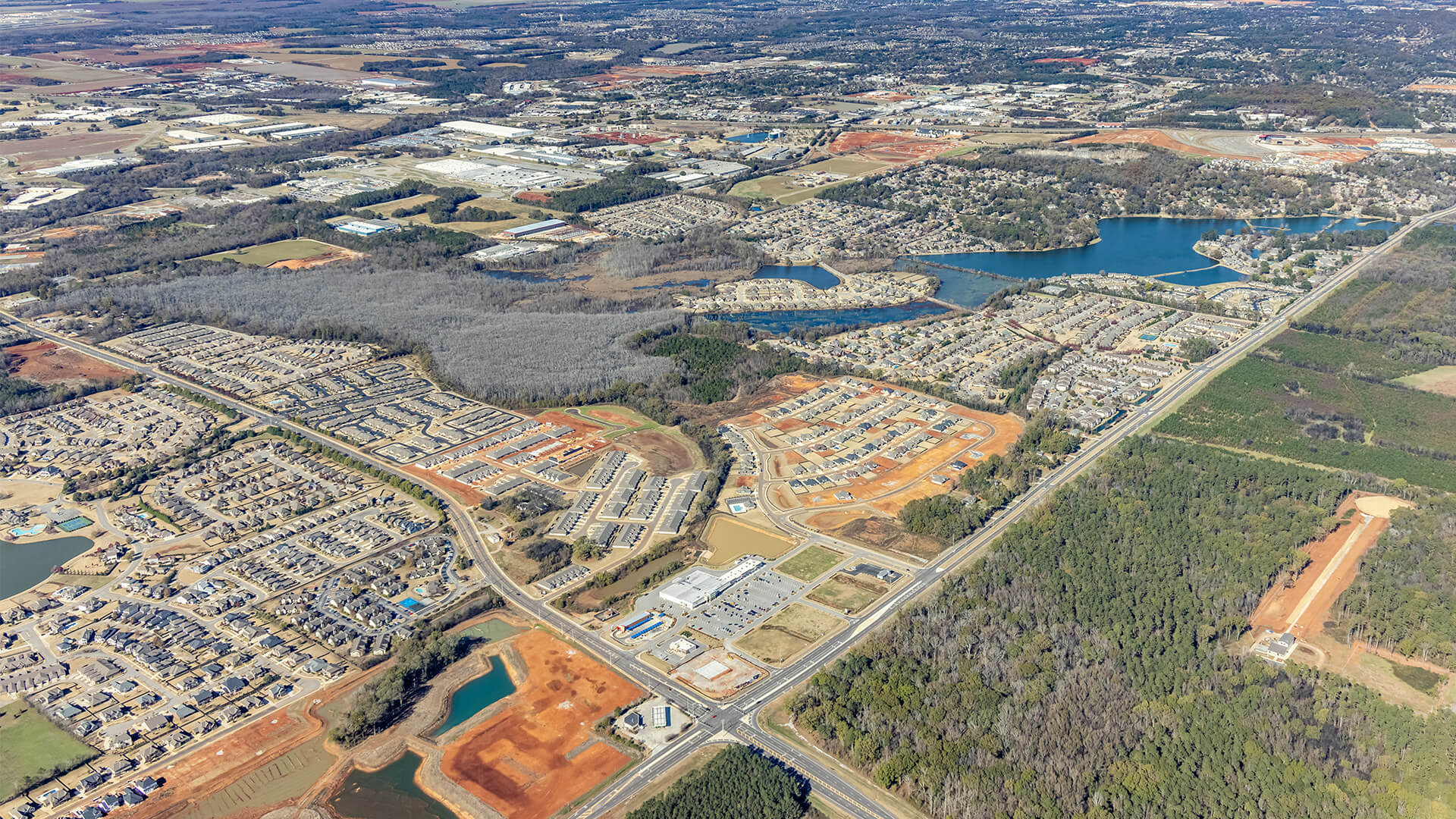 Land parcel aerial view